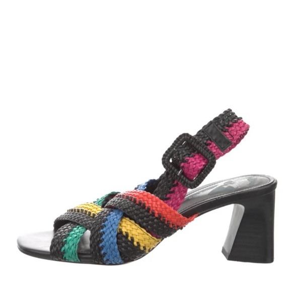 Donald Pliner rainbow 🌈 Rhonda braided block heel sandals BRAND NEW - Picture 1 of 10